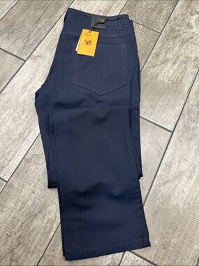 Enzo Tovare Men's Navy Straight-Leg Jeans / Lightweight Fabric NWT